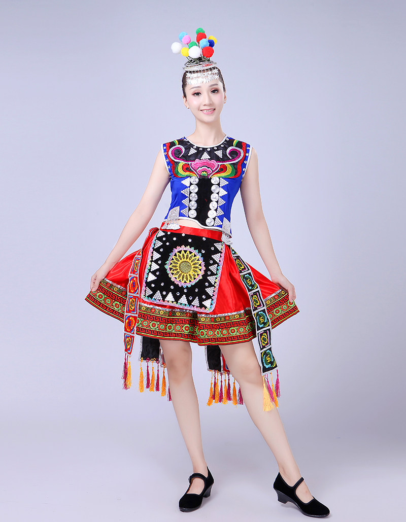 新款女小荷风采舞蹈少数民族服装 jzsirdfs娇诗若民族服装/舞台装