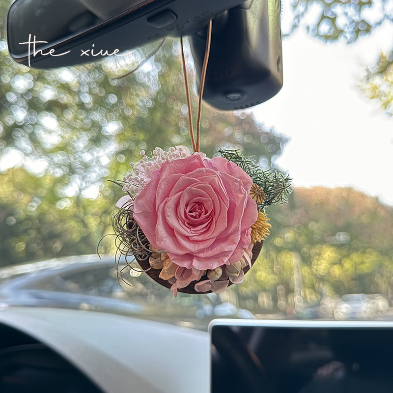 永生花汽车挂件2025新款女生精致高级感后视镜挂件车内挂饰香薰 - 图2