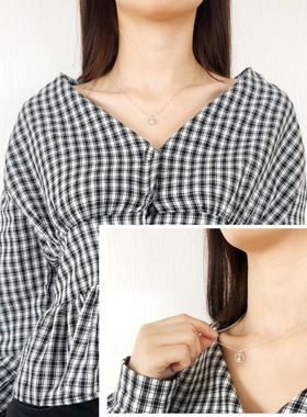 熊猫爱游小众设计感女ins项链