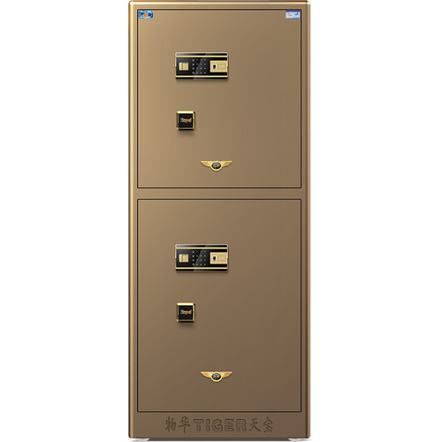 虎牌家用大型保险柜90cm100cm120/150/180厘米高全钢商用防火防盗指纹密码机械钥匙锁双门报警可以固定保管箱 - 图0