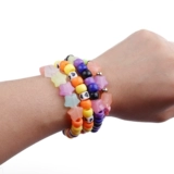 Акриловые бусины ручной работы, детский браслет, аксессуар с аксессуарами с бусинами, плетеный набор материалов, новая коллекция, «сделай сам», раннее развитие