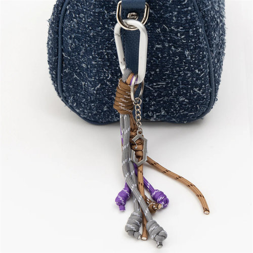 Conjure Travel Bag DENIM 25SS BLUE 新款流苏小旅行包手袋 - 图0