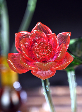 惟孝平安古法琉璃供花摆件