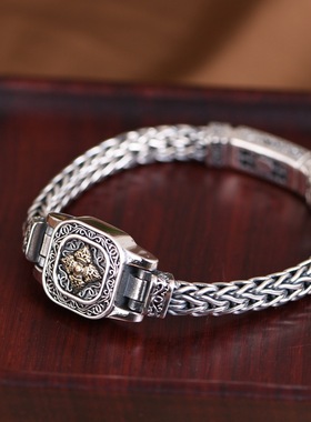 镀925银复古做旧潮流个性化编织