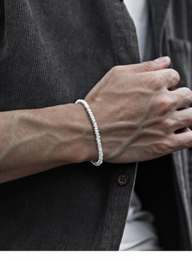 新品素圈手链男士简约韩版潮个性