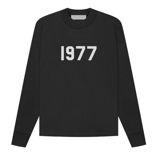 Gman High Street FOG ESSENTIALS Multi-line Season 8 1977 Flocking Loose Round Neck Long Sleeve TEE Shirt