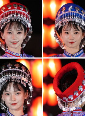 壮族三月表演舞蹈节日特惠帽子