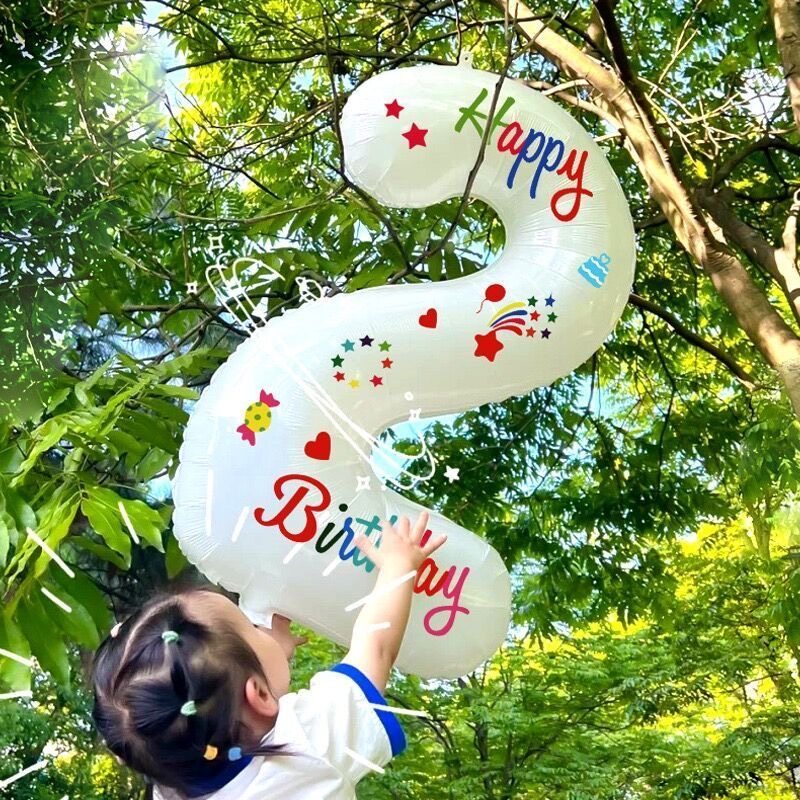 ins风白色铝膜数字气球周岁生日户外派对场景布置网红拍照道具,淘宝优惠券,粉丝福利购,淘宝优惠卷