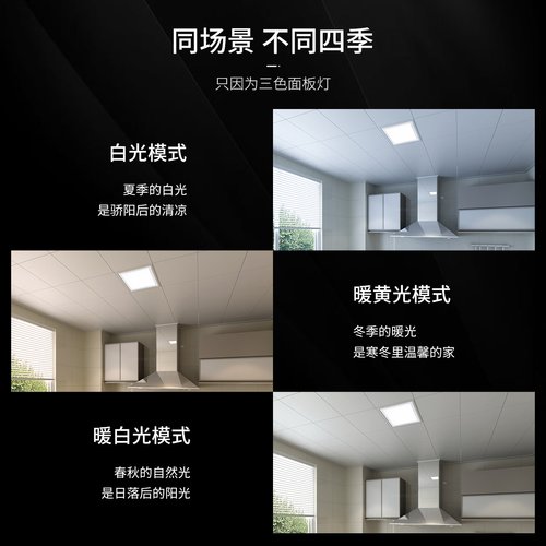 雷士照明集成吊顶平板灯嵌入式厨卫灯led铝扣板厨房卫生间吸顶灯 - 图2