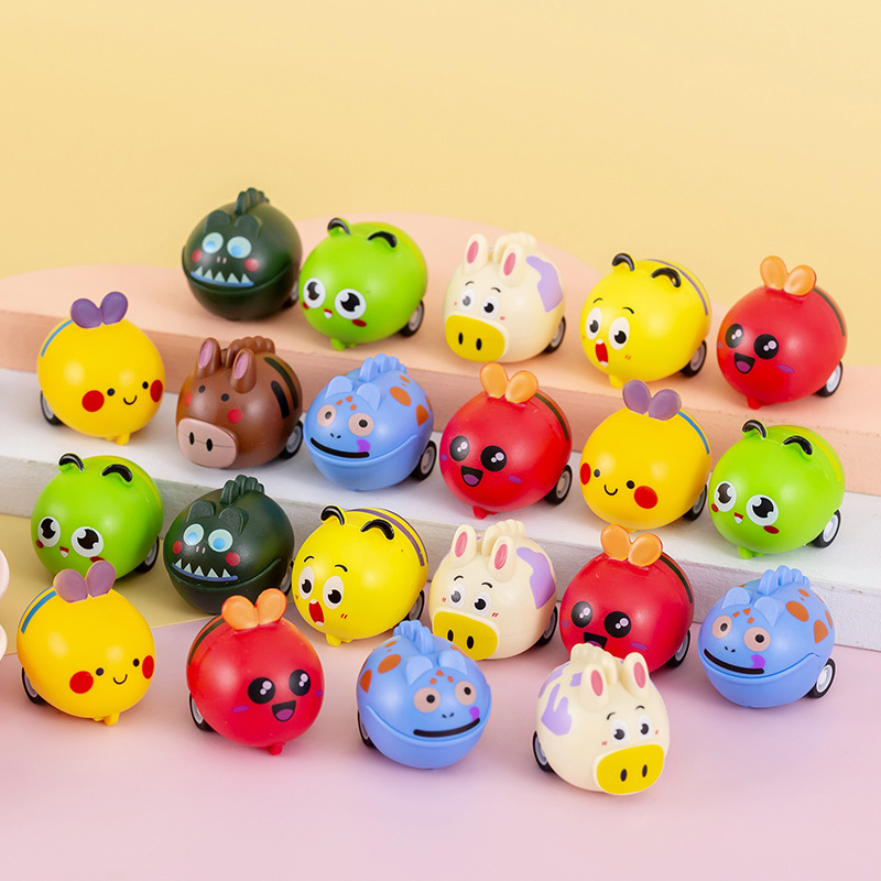 迷你回力车惯性车卡通小动物儿童玩具车男孩幼儿园活动赠送小礼品 - 图1