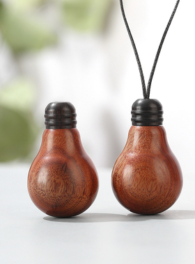 原创精油瓶实木挂件吊坠