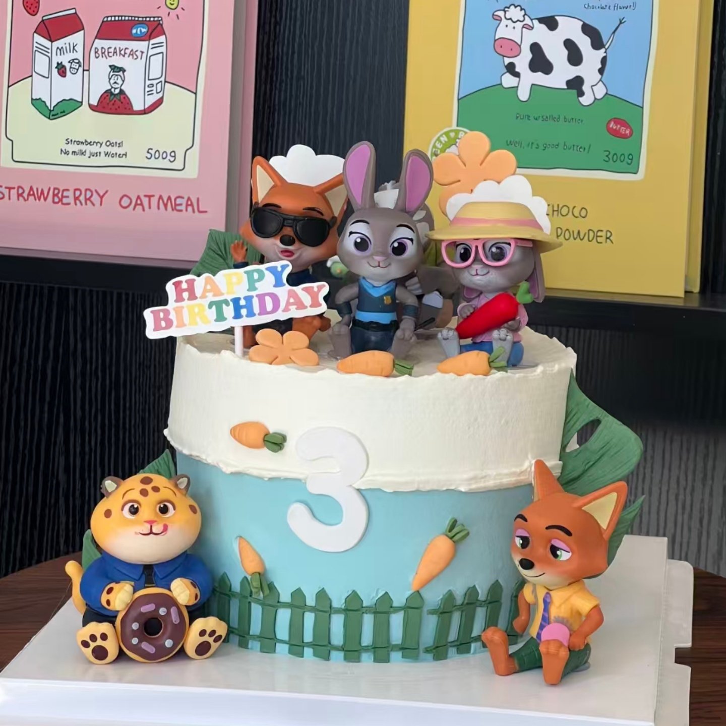动物城卡通生日蛋糕装饰摆件兔子警官小狐狸儿童生日甜品烘焙配件,淘宝优惠券,粉丝福利购,淘宝优惠卷