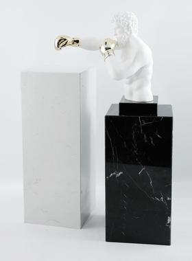 可定制 大理石底座基座大型落地雕塑摆台展示酒店摆件装饰品现代