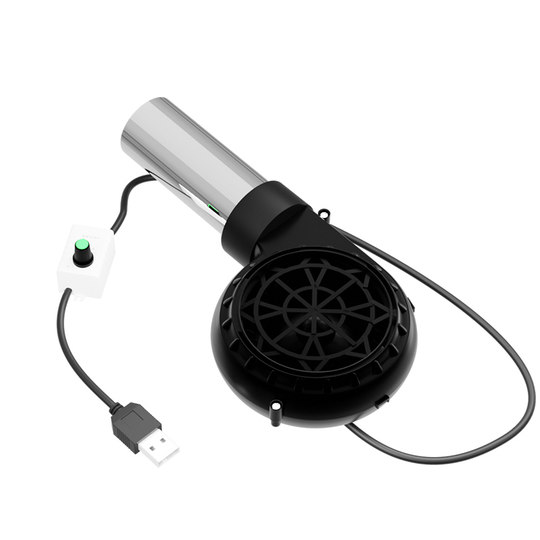 Outdoor USB speed-adjustable blower smokeless wood stove barbecue fire hair dryer USB DC low-voltage point carbon stove