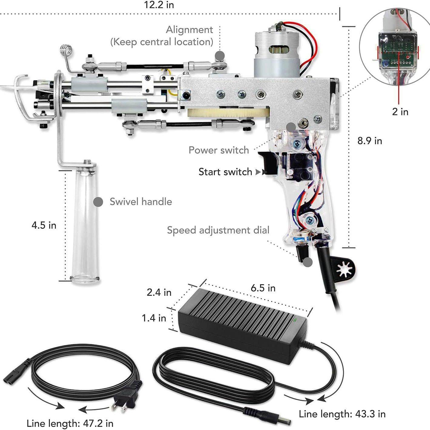 tuftinggun地毯织枪地毯电针圈绒簇绒割绒枪地毯气枪雕花剪刀,淘宝优惠券,粉丝福利购,淘宝优惠卷