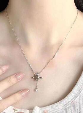 三丽鸥玉桂狗项炼女轻奢小众高级感大耳狗气质吊坠锁骨炼支持刻字