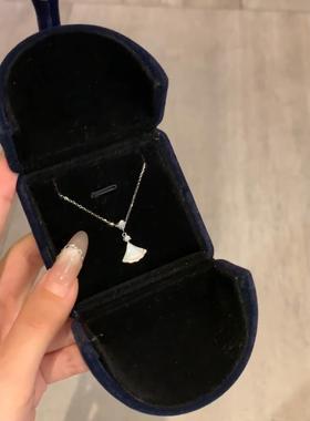 扇形小裙子项炼女款轻奢白贝母吊坠颈炼精致小众高级感毛衣锁骨炼