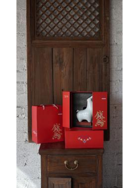 非遗手作 江西陶瓷艺术大师周林平马年生肖礼品 高温色釉陶瓷摆件