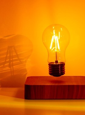 反重力磁悬浮灯泡创意小夜灯卧室台灯摆件送男女朋友客户生日礼物