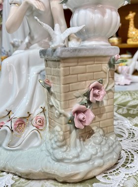 现代欧式家居简约人物装饰品客厅酒柜摆件陶瓷工艺品生日礼物新款