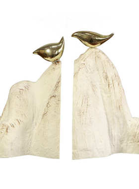 新中式简约现代创意云山书档书靠摆件样板房书房办公室装饰工艺