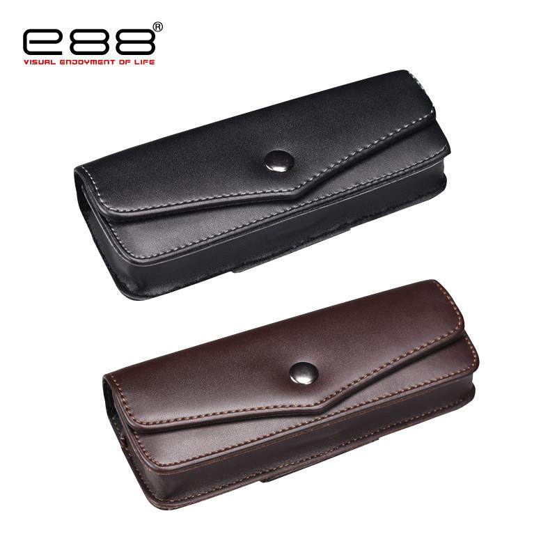 e88穿皮带真皮老花眼镜盒腰包男抗压便携收纳防压牛皮带可挂腰带,淘宝优惠券,粉丝福利购,淘宝优惠卷
