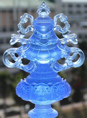 琉璃八吉祥摆件密宗法器古法吉祥七珍宝八供用品藏式七供佛堂用品