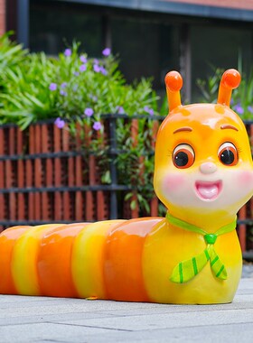 卡通休闲座椅子玻璃钢幼儿园装饰品户外景区公园商场摆件动物雕塑