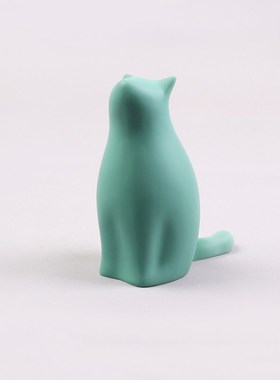 小可爱猫咪卡通动物摆件砂岩材质北欧F简约装饰礼物儿童房桌面软