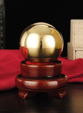 纯铜球黄铜实心球 5 6 7 8装饰圆球健身球手球.工艺品送礼