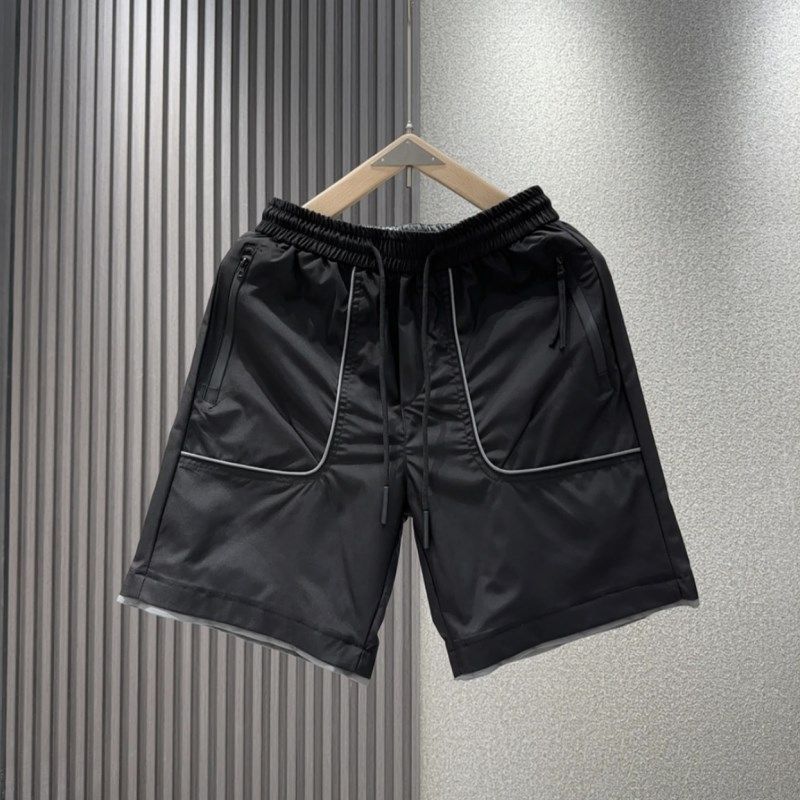 夏季新款冰丝速干拉链口袋休闲短裤时尚百搭宽松透气直筒五分裤男,淘宝优惠券,粉丝福利购,淘宝优惠卷