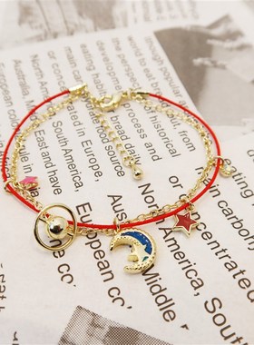 【巫酱出品】新月许愿手链 集宇宙眷顾愿望成真赠招桃花贴纸