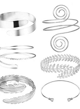 臂环臂镯女金属满钻手镯手饰水钻大臂臂钏手臂环胳膊饰品配饰环链