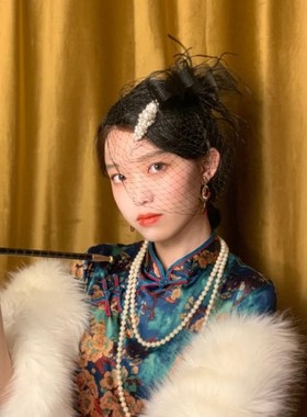 韩版百搭珍珠长款项链毛衣链女旗袍配饰晚宴会演出多层颈链锁骨链