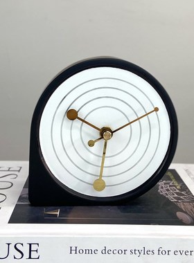 简约床头a创意座钟家用台式坐钟静音桌面钟时尚台面摆件桌面时钟