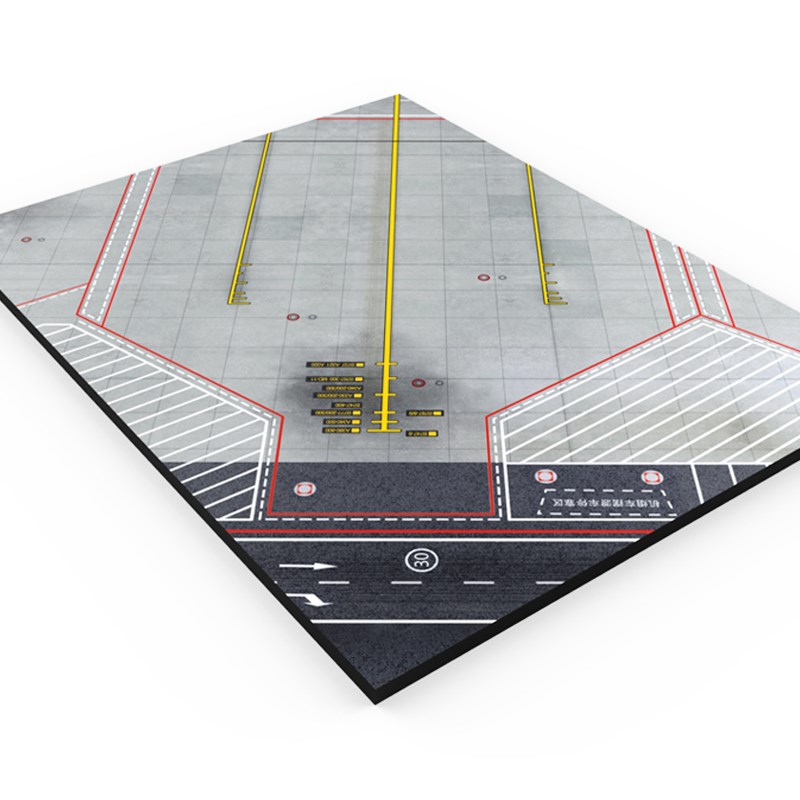 1:400   客机模型 机场 图B纸  角度展示 斜机位 成品木质地台 - 图0