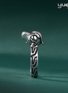 阅银 饰品 小神鸟戒指 新国潮925银首饰情侣对戒送男友送女友礼物