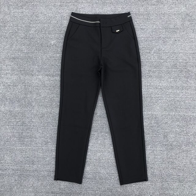Black Drapey Slightly Fat Suit K Pants Women's 2024 Summer Small Feet Slim Cigarette Pants Professional Nine-Point Casual Pants