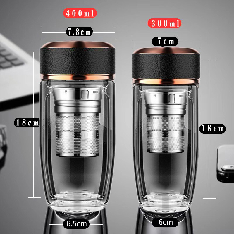 鹅蛋杯茶水分离高档双层玻璃水杯车载商用防爆耐热简约便携泡茶杯,淘宝优惠券,粉丝福利购,淘宝优惠卷