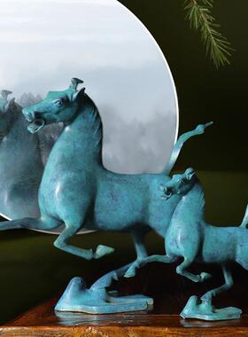 青铜器铜马摆件生肖马踏飞燕工艺礼品摆饰马到成功彷古摆件铜奔马