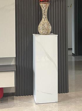 大理石柱子底座雕塑摆台岩板电视柜客厅玄关落地基座花架摆件石墩