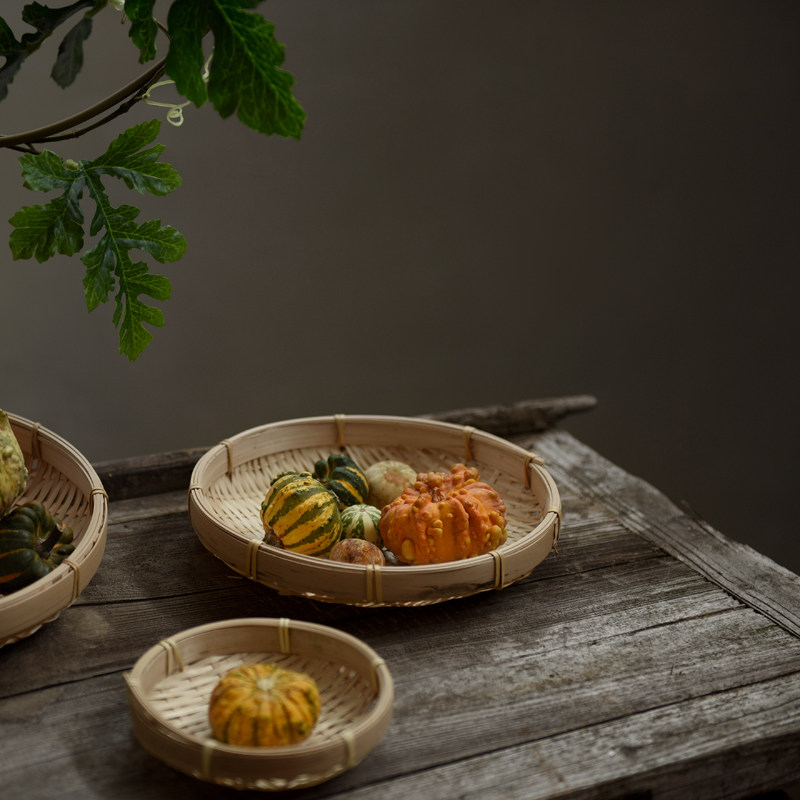 手工编织品竹筛五谷杂粮美食v干货拍照道具背景布置装饰摆拍竹盘,淘宝优惠券,粉丝福利购,淘宝优惠卷