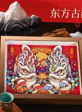 醒狮摆件桌面非遗工艺礼品摆饰文创乔迁礼物开业礼品家居装饰品招