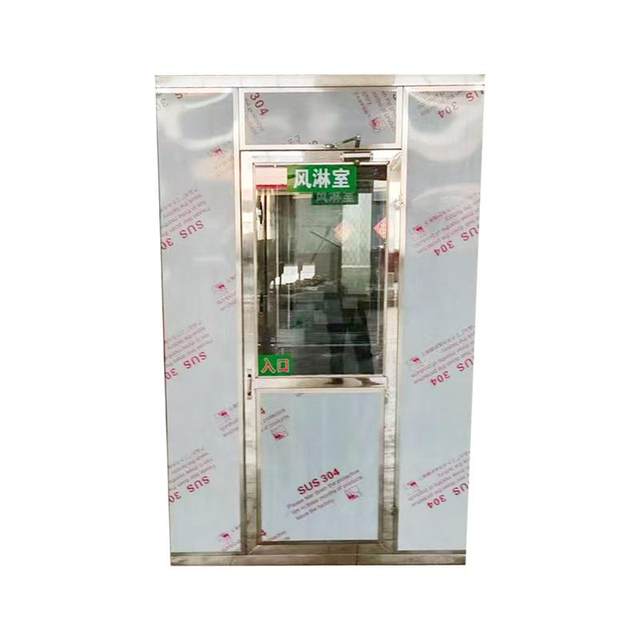 Stainless steel single-person single-blown shower room top blowing side blowing high-efficiency dust removal food-grade anti-corrosion air shower equipment