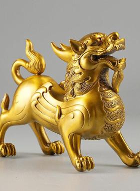 铜飞天独角貔貅一对招财摆件家居客厅桌面摆设店铺开 业乔迁礼物