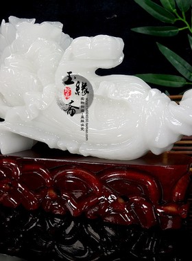 天然白玉白菜摆件客厅商铺办公室植物风水招P财摆设乔迁开业礼品