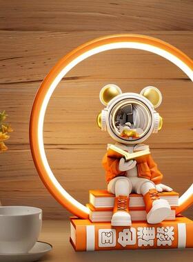 坐着阅读宇航员桌面装饰品客厅入口学习侧橱柜儿童房模型房夜灯装