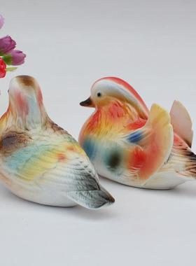 情侣鸳鸯现代家居装饰品家饰卧室摆件陶瓷工艺品摆设结婚礼物