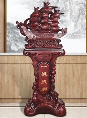 一帆风顺船摆件帆船工艺品装饰落地办公室客厅乔迁开业礼品大摆件