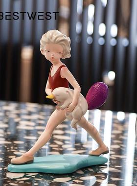 BESTWEST艺术品摆件客厅装饰品生日女朋友闺蜜礼物女孩男孩